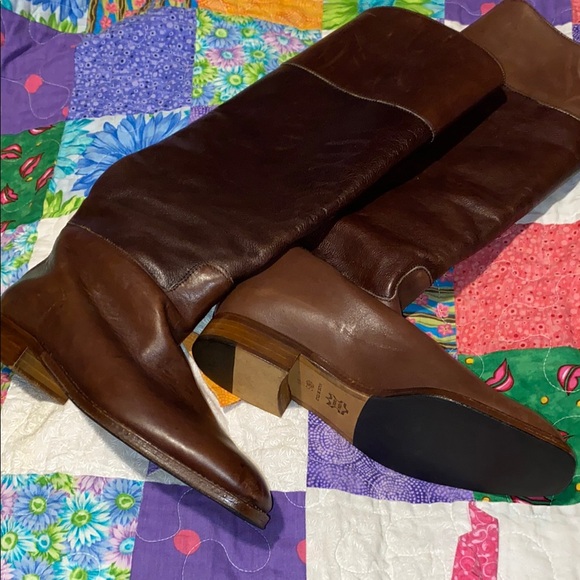 Brown Leather Knee-High Boots - Picture 5 of 13